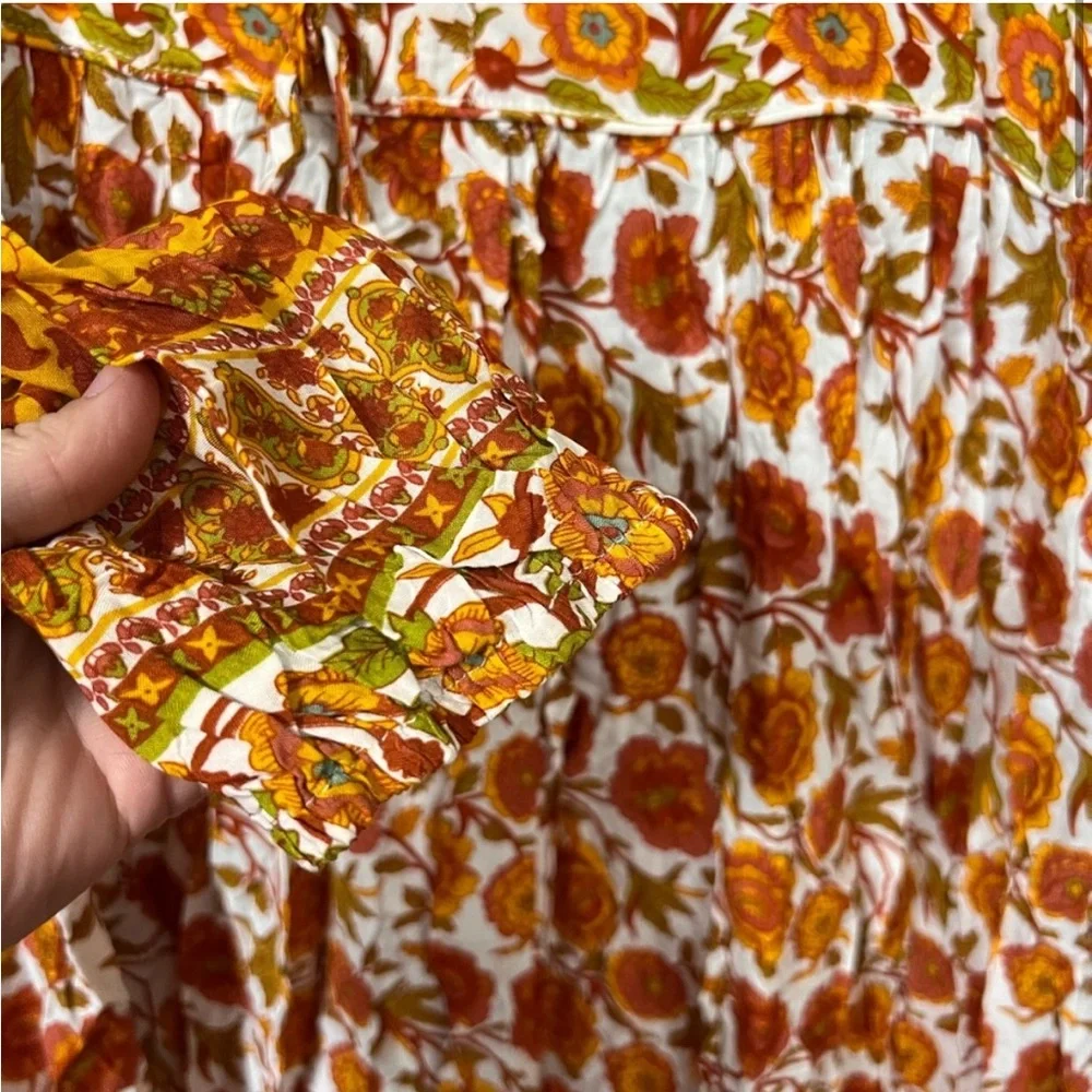 Floral Yellow Maxi Dress - Picture 6 of 7